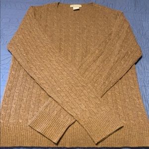Sweater, cashmere, cable knit.